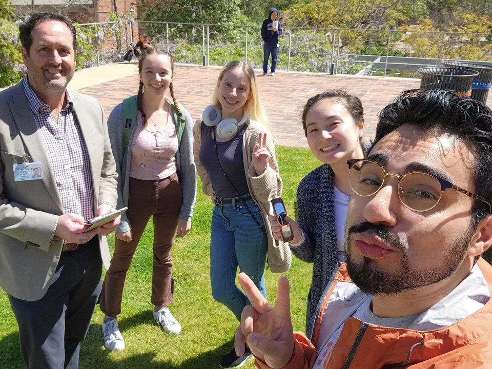 Members of the Robert Prins Lab UCLA at Solar Eclipse