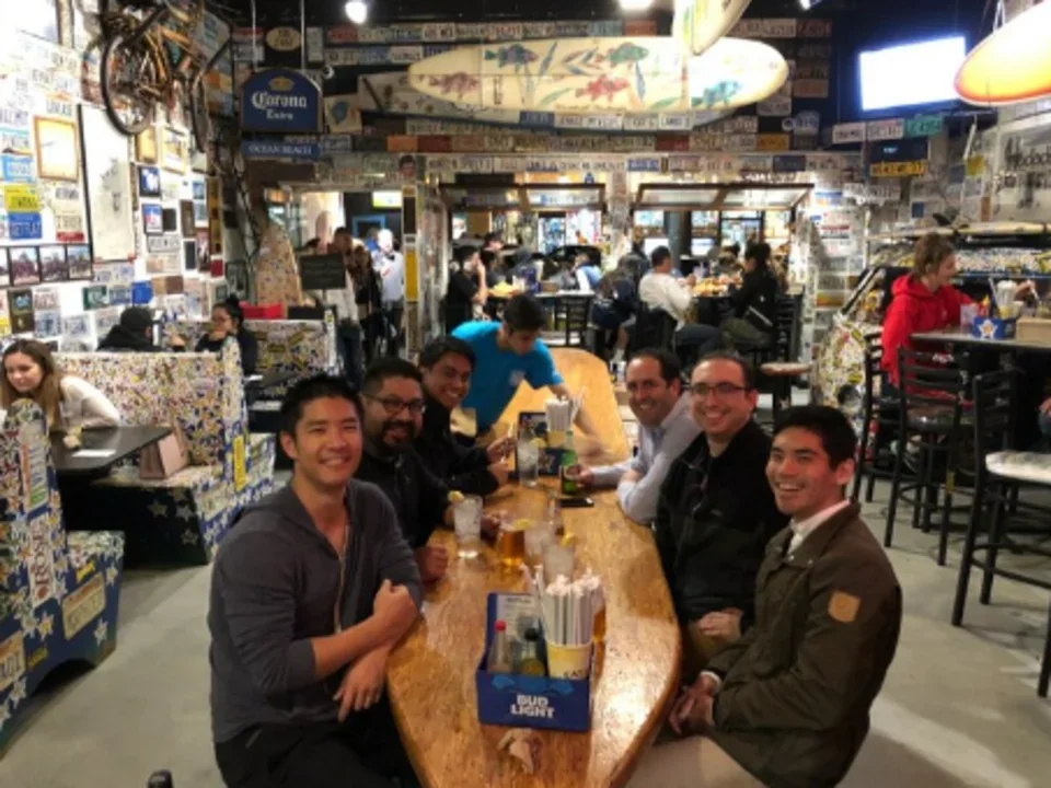 Members of the Robert Prins Lab UCLA at Dinner