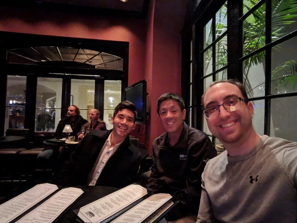 Member(s) of the Robert Prins Lab at dinner